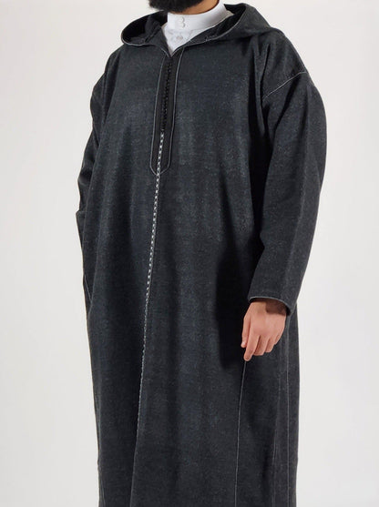 Cashmere Djellaba | "Charcoal"